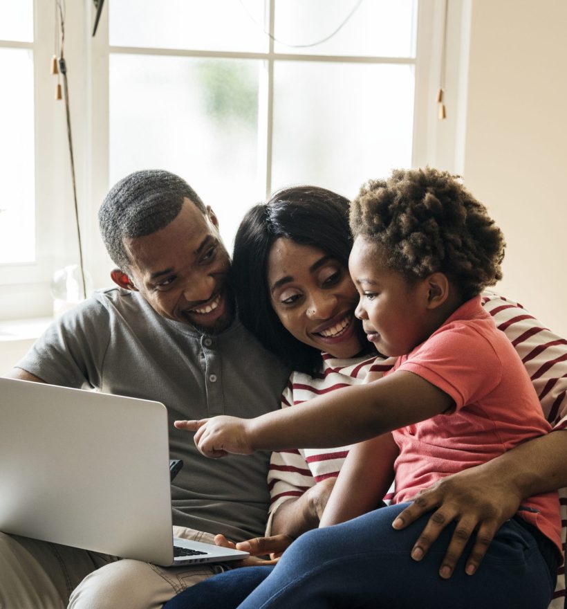 African family spending time together